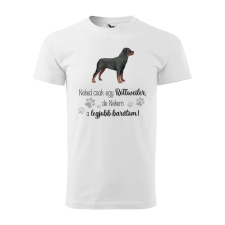 Póló Rottweiler mintával - Fehér XL méretben ajándéktárgy