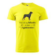 Póló Rottweiler mintával - Sárga XL méretben ajándéktárgy