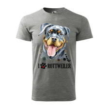 Póló Rotweiler mintával - Szürke L méretben ajándéktárgy