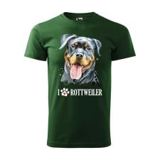 Póló Rotweiler mintával - Zöld L méretben ajándéktárgy