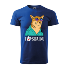 Póló Siba Inu mintával - Kék XL méretben ajándéktárgy