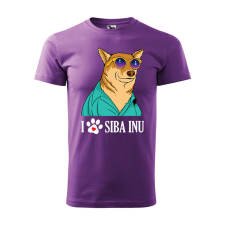 Póló Siba Inu mintával - Lila XL méretben ajándéktárgy