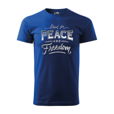 Póló Stand for peace mintával - Kék S méretben ajándéktárgy