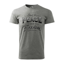  Póló Stand for peace mintával - Szürke M méretben ajándéktárgy