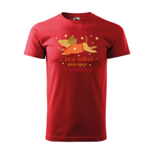  Póló Tacsi nélkül nincs igazi Karácsony  mintával Piros L egyedi ajándék