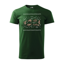  Póló Tacskó  mintával Zöld 4XL egyedi ajándék