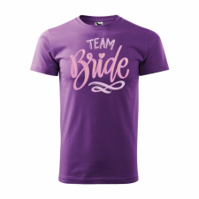 Póló Team bride mintával - Lila L méretben v2 ajándéktárgy