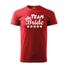  Póló Team bride  mintával Piros M egyedi ajándék