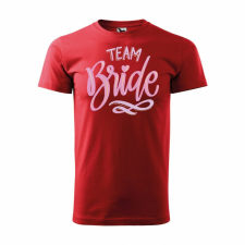 Póló Team bride mintával - Piros XXL méretben v2 ajándéktárgy