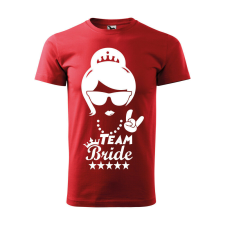 Póló Team bride mintával - Piros XXXL méretben v3 ajándéktárgy
