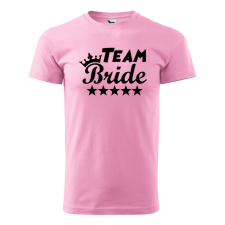 Póló Team bride mintával - Rózsaszín L méretben v4 ajándéktárgy