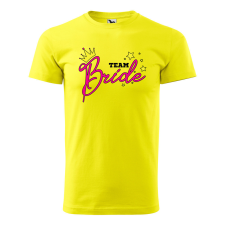  Póló Team bride  mintával Sárga 3XL egyedi ajándék