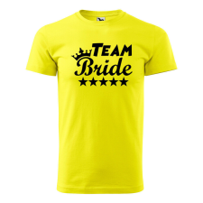 Póló Team bride mintával - Sárga XL méretben v4 ajándéktárgy