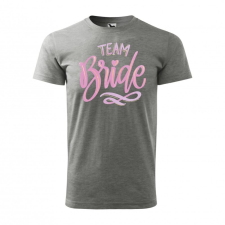 Póló Team bride mintával - Szürke XL méretben v2 ajándéktárgy