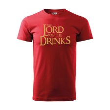  Póló The Lord of the Drinks  mintával Piros S egyedi ajándék