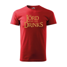Póló The Lord of the Drinks mintával - Piros XL méretben ajándéktárgy