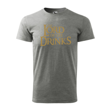 Póló The Lord of the Drinks mintával - Szürke L méretben ajándéktárgy