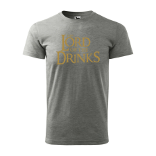  Póló The Lord of the Drinks mintával - Szürke XXL méretben ajándéktárgy