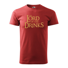 Póló The Lord of the Drinks mintával - Terrakotta S méretben ajándéktárgy