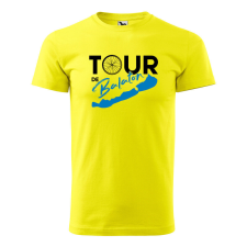  Póló Tour de Balaton mintával - Sárga XL méretben ajándéktárgy