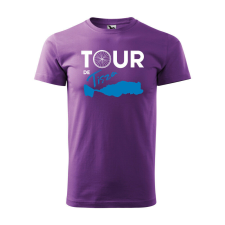 Póló Tour de Tisza mintával - Lila XL méretben ajándéktárgy