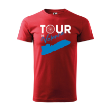 Póló Tour de Velence mintával - Piros L méretben ajándéktárgy