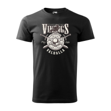 Póló Vikings mintával - Fekete XXXL méretben ajándéktárgy