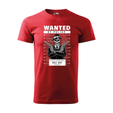  Póló Wanted  mintával Piros L egyedi ajándék