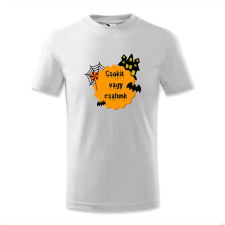 polofun.hu Csokit vagy csalunk, Kastélyos és denevéres, Halloween gyerek póló