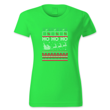 polofun.hu Ho ho ho, Mikulás, rénszarvasok, szán női póló