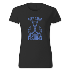 polofun.hu Keep calm and go fishing női póló