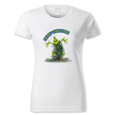 polofun.hu Merry Christmas, Grincs karácsonyfa díszekkel, Karácsony női póló