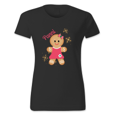polofun.hu Panni, mézeskalács figurával, Karácsony női póló