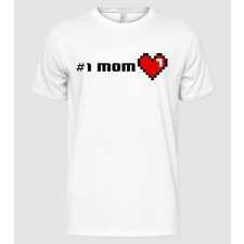 Pólómánia 8bit mom number one - Férfi Alap póló férfi póló