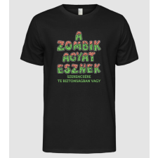 Pólómánia A zombik agyat esznek-01 - Férfi Alap póló férfi póló