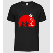 Pólómánia aikido-siluet-sun-2color - Férfi Alap póló férfi póló