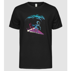 Pólómánia Alien Pizza Surf vicces póló - Férfi Alap póló