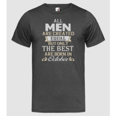 Pólómánia All men created equal....october - Férfi Heather Póló