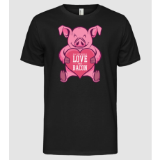 Pólómánia All you need is love and bacon - Férfi Alap póló