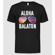 Pólómánia Aloha Balaton naplemente retro - Férfi Alap póló