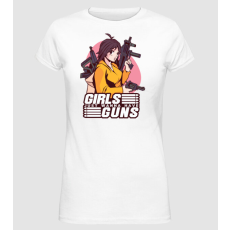 Pólómánia Anime Fegyveres Lány - Női Alap póló
