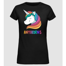 Pólómánia Anyukornis -  Unikornis fej - Női Alap póló
