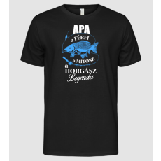 Pólómánia Apa horgászlegenda - Férfi Alap póló