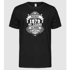 Pólómánia Awesome being of 40 years 1979 ÁPRILIS - Férfi Alap póló