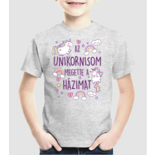 Pólómánia Az unikornisom megette a házimat - Uniszex gyerek Póló gyerek póló