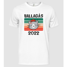 Pólómánia Ballagó cica fehérre 2022 - Férfi Alap póló