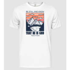 Pólómánia Be calm and know that He is God - Férfi Alap póló