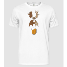 Pólómánia Bear deer beer - Férfi Alap póló