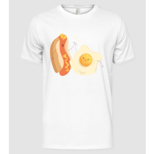Pólómánia best friends hot dog egg - Férfi Alap póló férfi póló