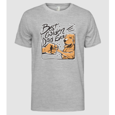 Pólómánia Best Golden Dad Ever - Legjobb Golden Retriever Apa - Férfi Alap póló